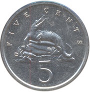 5 Cents Wide legend; non-magnetic reverse image