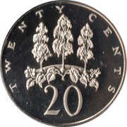 20 Cents Narrow legend; set issue reverse image