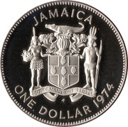 1 Dollar Narrow legend; large type obverse image