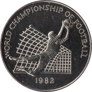 1 Dollar World Cup, Jamaica, 1982 reverse image