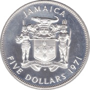 5 Dollars Norman W. Manley obverse image