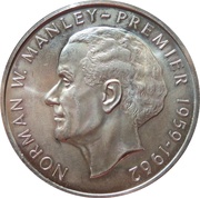 5 Dollars Norman W. Manley; silver; large type, Jamaica, 1972-1973 reverse image