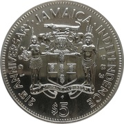 5 Dollars Independence; copper-nickel obverse image