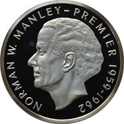 5 Dollars Independence; silver proof, Jamaica, 1983 reverse image