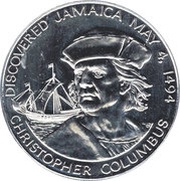 10 Dollars Christopher Columbus; copper-nickel reverse image