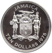 10 Dollars Christopher Columbus; silver proof obverse image
