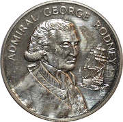 10 Dollars George Rodney; copper-nickel, Jamaica, 1977 reverse image