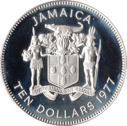 10 Dollars George Rodney; silver proof obverse image