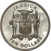 10 Dollars Small Indian mongoose; silver proof obverse image