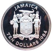 10 Dollars Atlantic blue marlin; silver obverse image