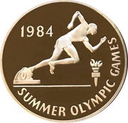 10 Dollars Summer Olympics, Jamaica, 1984 reverse image