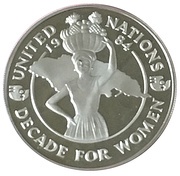 10 Dollars Decade For Women, Jamaica, 1984-1985 reverse image
