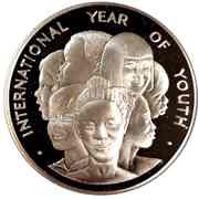 10 Dollars Year of Youth, Jamaica, 1985 reverse image