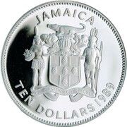 10 Dollars Discovery of the New World; silver proof obverse image
