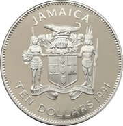10 Dollars Columbus's arrival in the New World obverse image