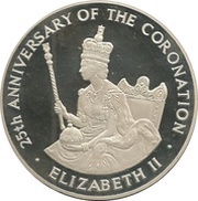 25 Dollars Coronation, Jamaica, 1978 reverse image