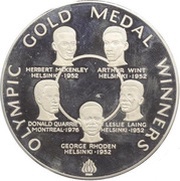 25 Dollars Summer Olympics, Jamaica, 1980 reverse image