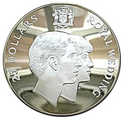25 Dollars - Elizabeth II Royal Wedding reverse image