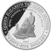 25 Dollars Royal Wedding, Jamaica, 1994 reverse image