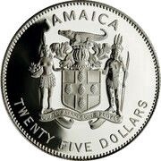 25 Dollars Black-billed parrot obverse image