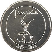 50 Dollars Independence; silver, Jamaica, 2012 reverse image