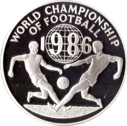 100 Dollars World Cup, Jamaica, 1986 reverse image