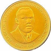 100 Dollars Marcus Garvey, Jamaica, 1987 reverse image