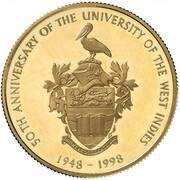 100 Dollars University of the West Indies, Jamaica, 1998 reverse image