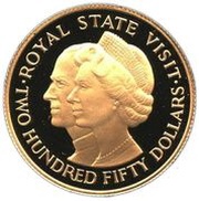 250 Dollars Royal Visit reverse image