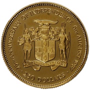 250 Dollars - Elizabeth II Independence, Jamaica, 1987 reverse image