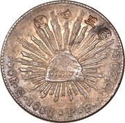 3 Bu - Ansei Countermarked 8 Reales, Japan, 1858 reverse image