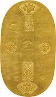 5 Ryō "Tenpō Goryōban" obverse image