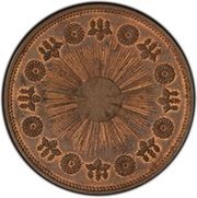 ½ Yen - Meiji Copper pattern reverse image