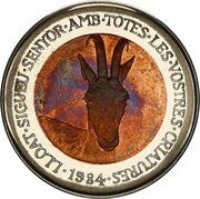 2 Diners - Joan Martí i Alanis Pyrenean Chamois, Andorra, 1984 reverse image