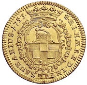 1 Ducat - Johan Wilhelm, Austria, 1753 reverse image