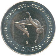 2 Diners - Joan Martí i Alanis XXIV Summer Olympics Games, Andorra, 1985 reverse image