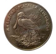 50 Tenge Crested Spoonbill, Kazakhstan, 2007-2009 reverse image