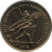 2 Diners - Joan Martí i Alanis 1992 Olympic Games; non magnetic, Andorra, 1987 reverse image