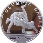 100 Tenge Olympic Games - Free-style Wrestling, Kazakhstan, 2010 reverse image