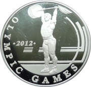 100 Tenge Olympic Games-Weightlifter, Kazakhstan, 2010 reverse image