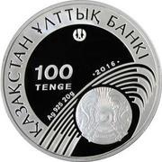 100 Tenge Olympic Games - Gymnastics obverse image