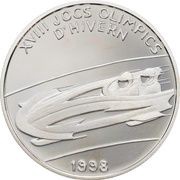 2 Diners - Joan Martí i Alanis XVIII Winter Olympic Games, Andorra, 1997 reverse image