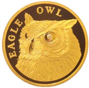 500 Tenge Eagle owl head, crystal eye, Kazakhstan, 2011 reverse image
