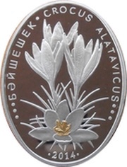 500 Tenge Crocus, Kazakhstan, 2014 reverse image
