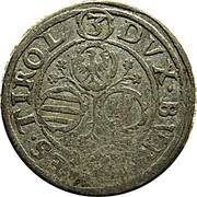 3 Kreuzers - Leopold V, Austria, 1619-1625 reverse image