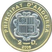 2 Diners Paréage of Andorra obverse image