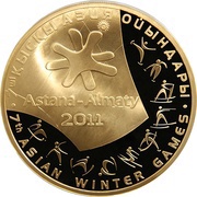50 000 Tenge 7th Asian Winter Games, Kazakhstan, 2010 reverse image