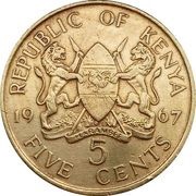 5 Cents Without legend obverse image