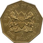 5 Shillings Independence obverse image