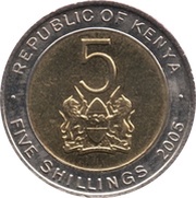5 Shillings Non-magnetic obverse image